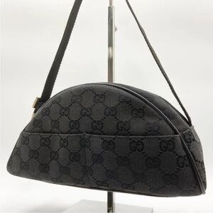 Gucci Black Monogram Shoulder Bag